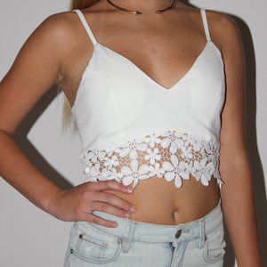Floral Lace Crop Top